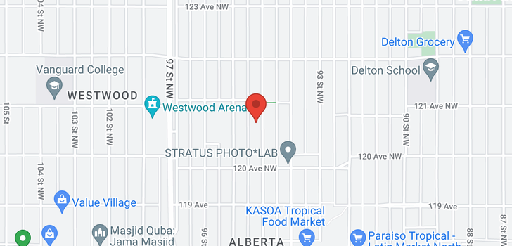 map of 12050 95 ST NW